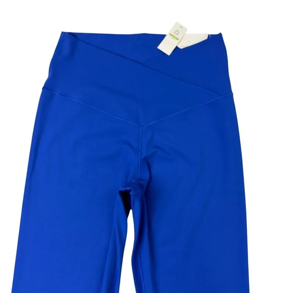Offline by Aerie Real Me 7/8 High Rise Crossover Leggings Blue Size L NWT